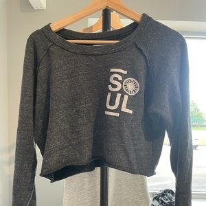 Soul cycle crop sweatshirt